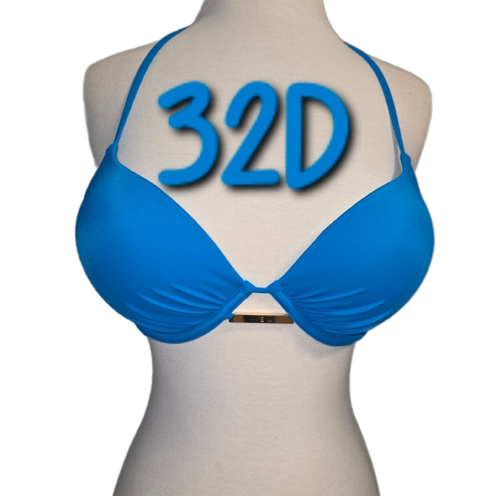 Bombshell Add 2 Cup Halter Bikini Top 32D Swimsuit Top by Victoria’s Secret -EUC